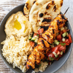 Grilled chicken shish naan & rice box