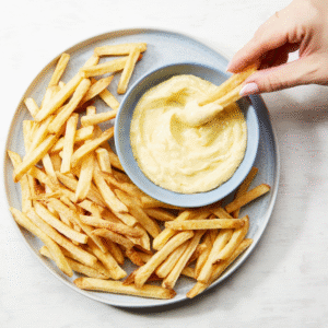 Chips, Cheese and Garlic Mayo