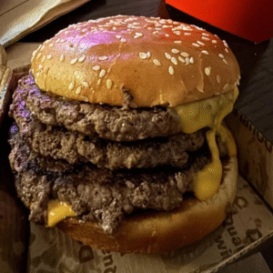 Mega Burger 3 x Quarter Pounders